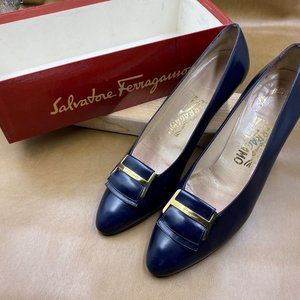 Salvatore Ferragamo Rio Navy Calf 11AAAA